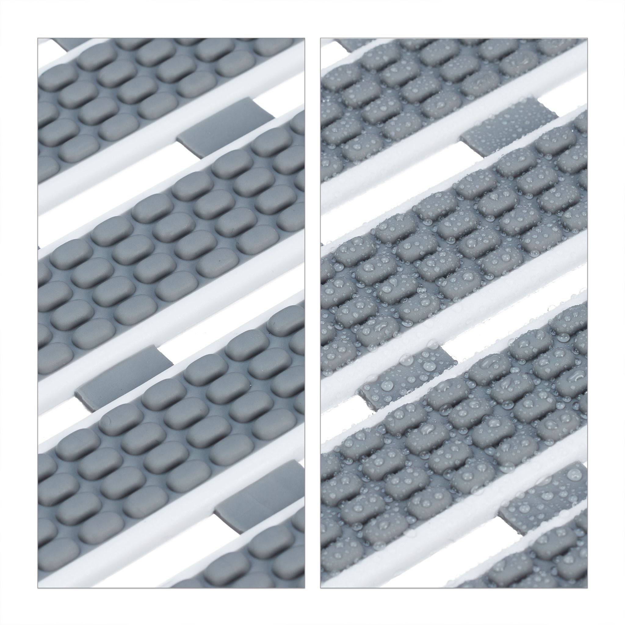 Antirutschmatte für Dusche & Badewanne Weiss-Grau von Relaxdays