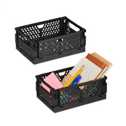 Kleine Klappbox 2er-Set Schwarz von Relaxdays