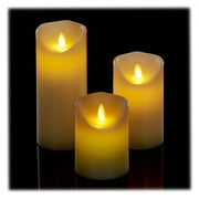 LED Kerzen 3er-Set Creme von Relaxdays