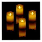 LED Kerzen 4er-Set Creme von Relaxdays