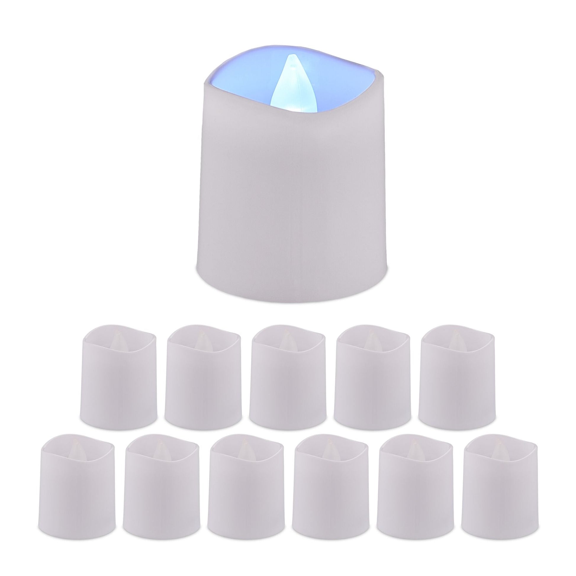 LED Teelichter 12er-Set Weiss von Relaxdays