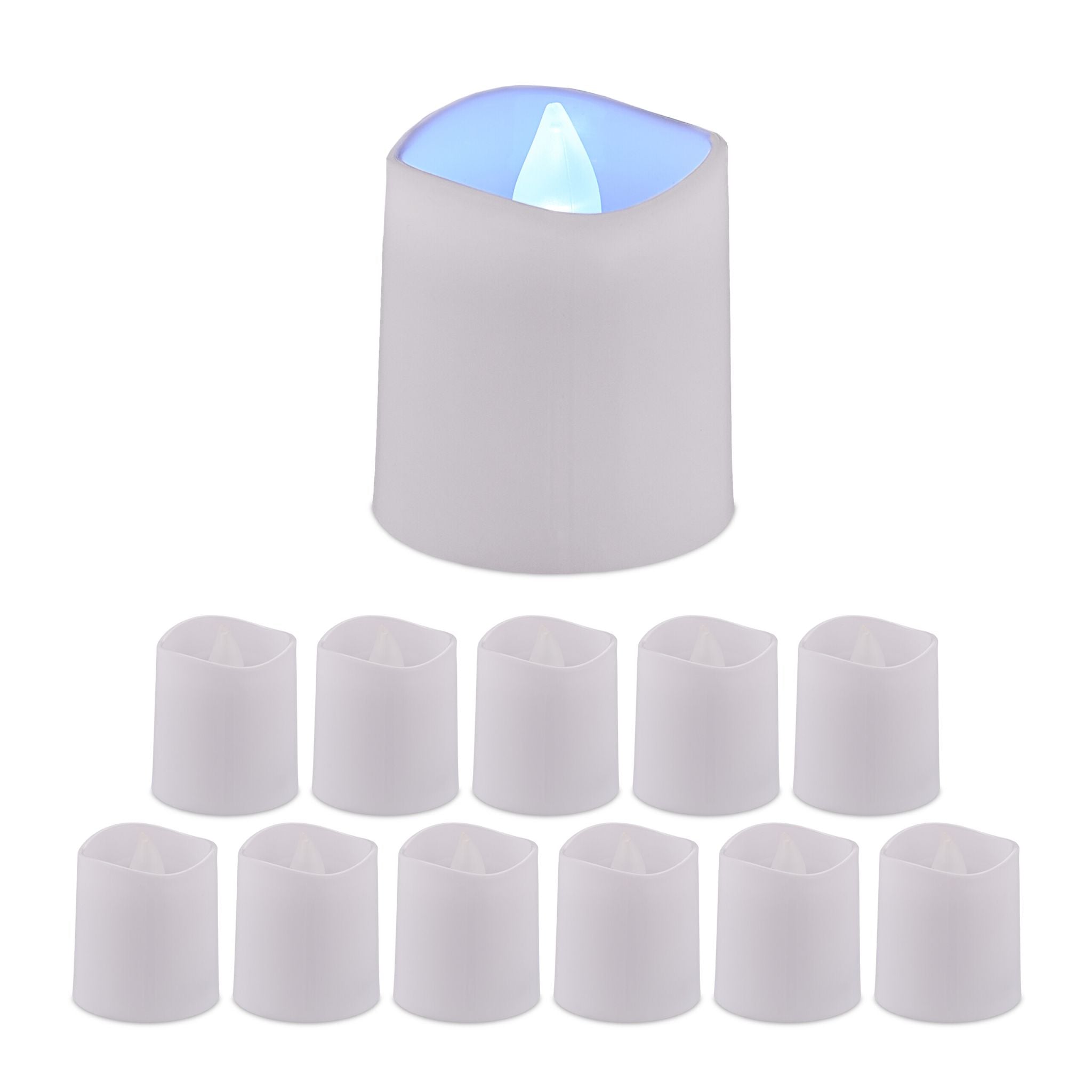 LED Teelichter 12er-Set Weiss von Relaxdays