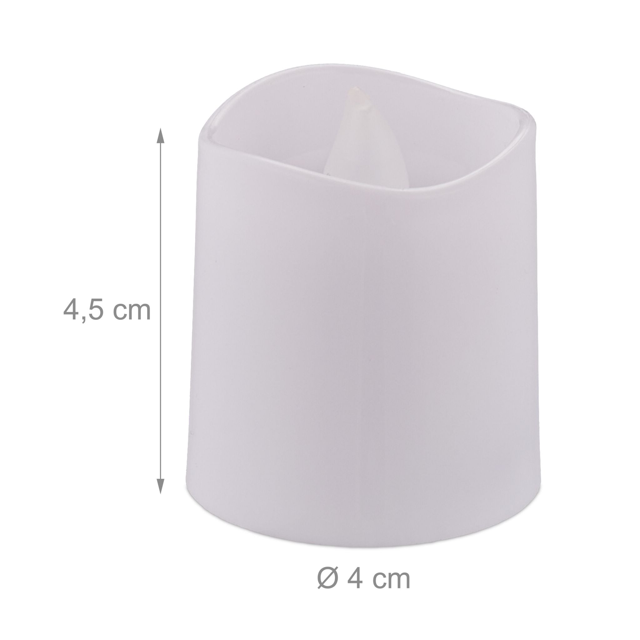 LED Teelichter 12er-Set Weiss von Relaxdays