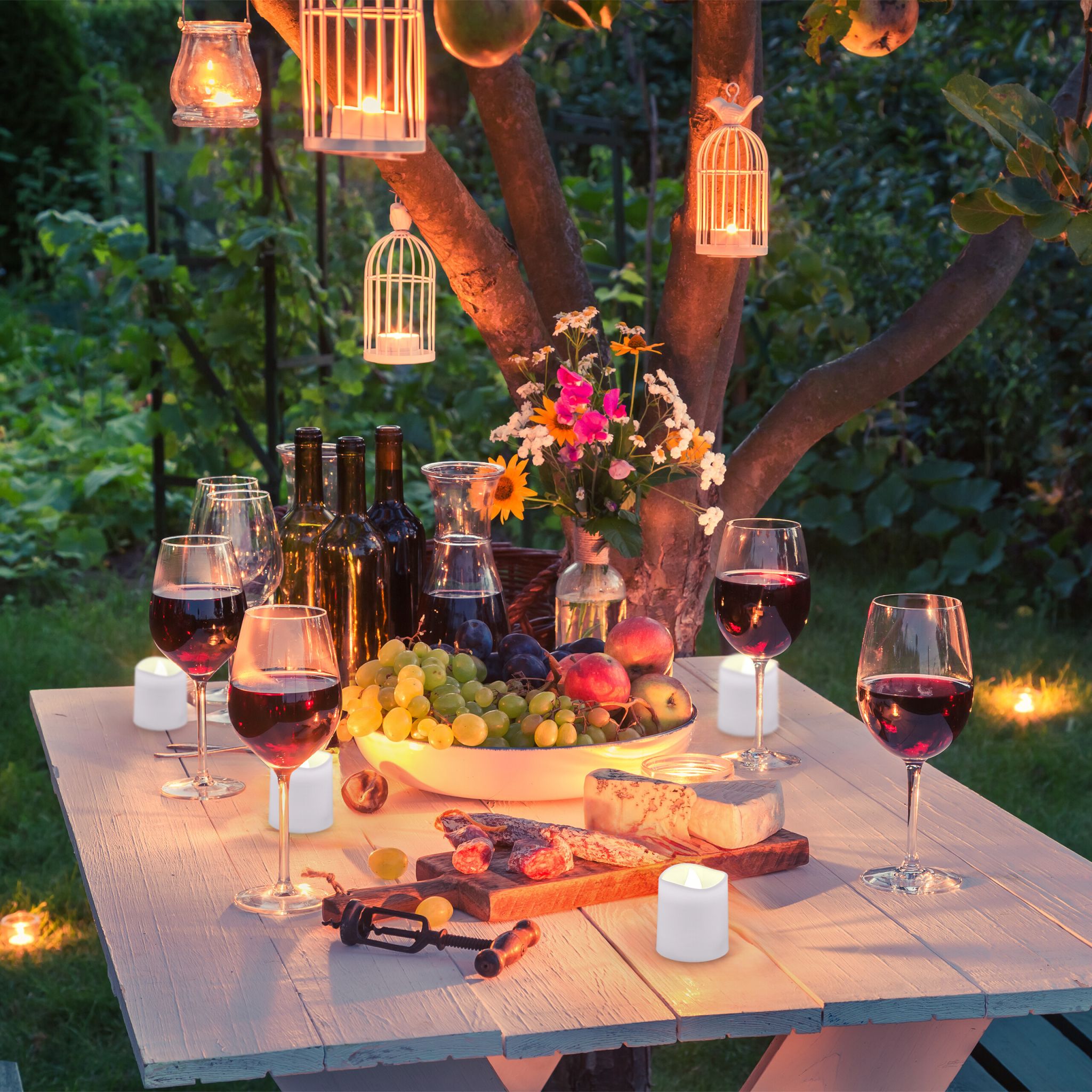 LED Teelichter 12er-Set Weiss von Relaxdays