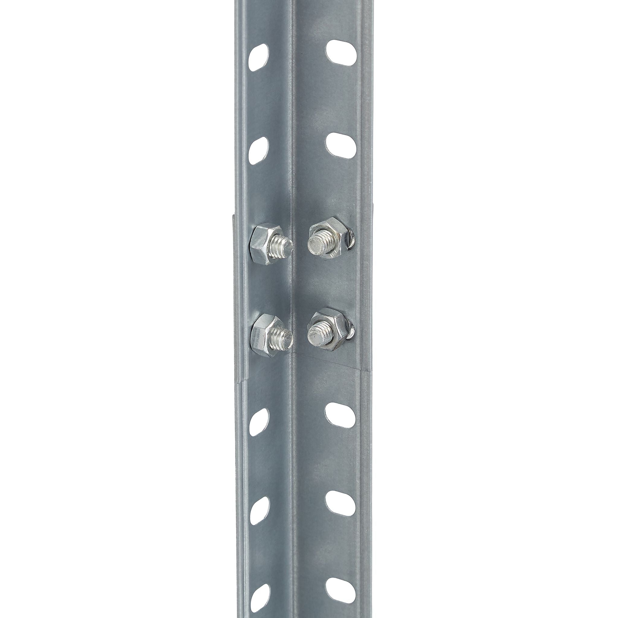 Verzinktes Schwerlastregal 2er-Set Schwarz-Silber von Relaxdays