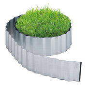 Rasenkante 8m Metall Schwarz-Silber von Relaxdays