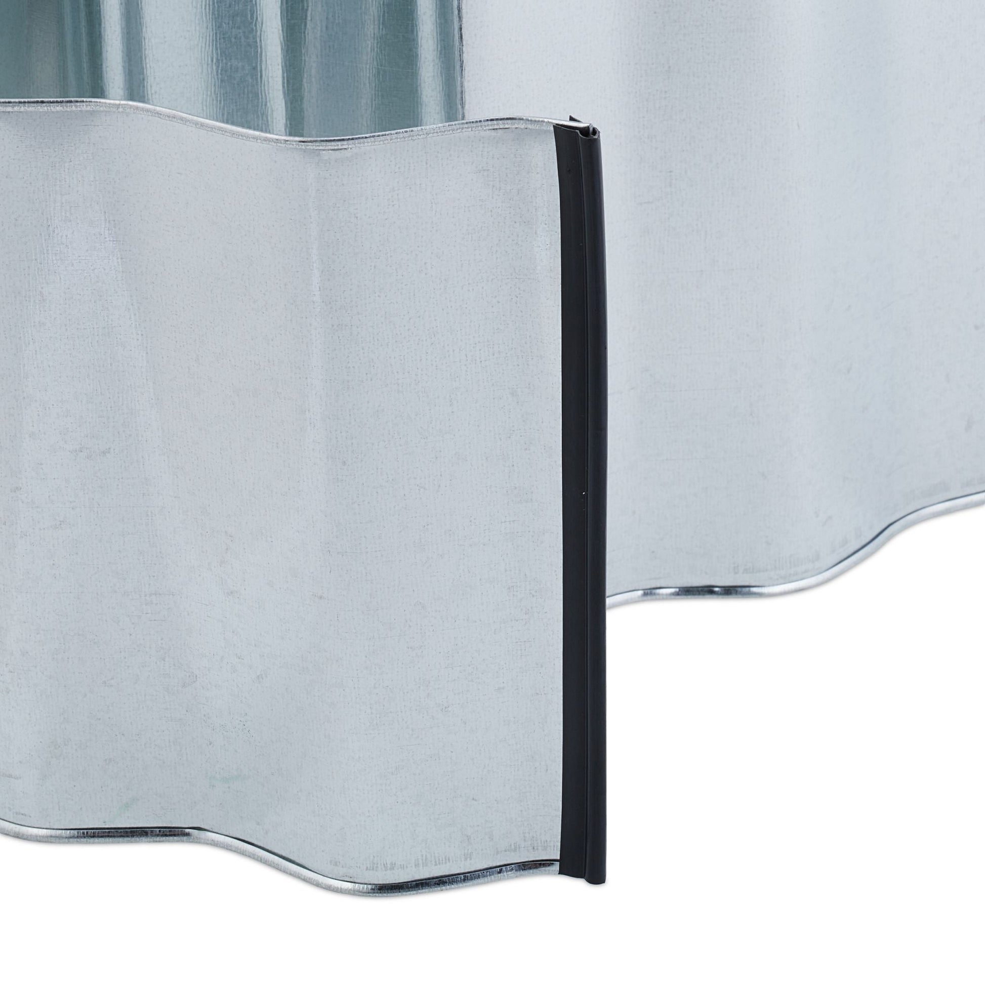 Rasenkante 8m Metall Schwarz-Silber von Relaxdays