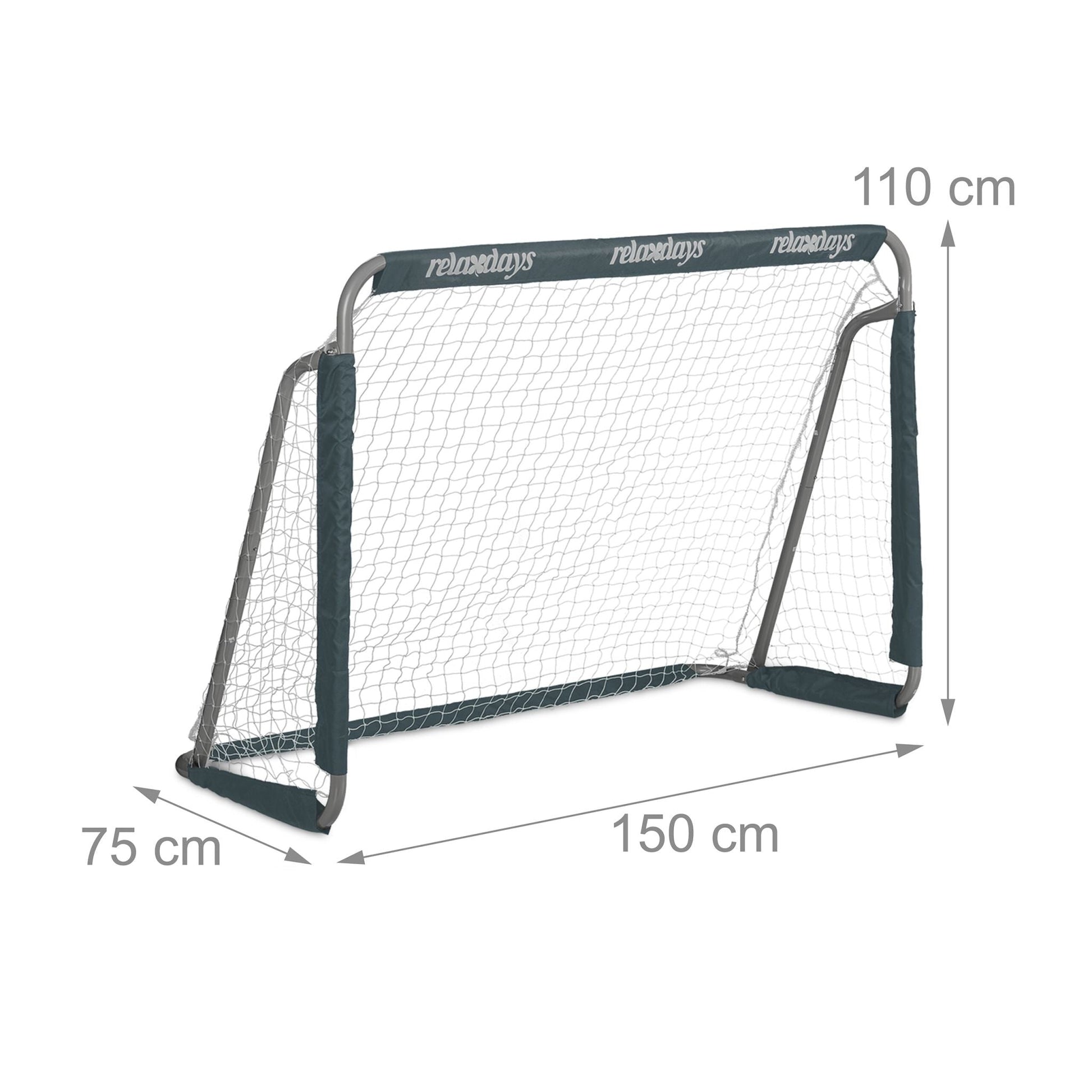 Graue Fussballtore 2er-Set Weiss-Grau von Relaxdays