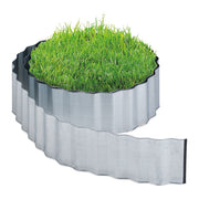 Rasenkante 6m Metall Silber von Relaxdays