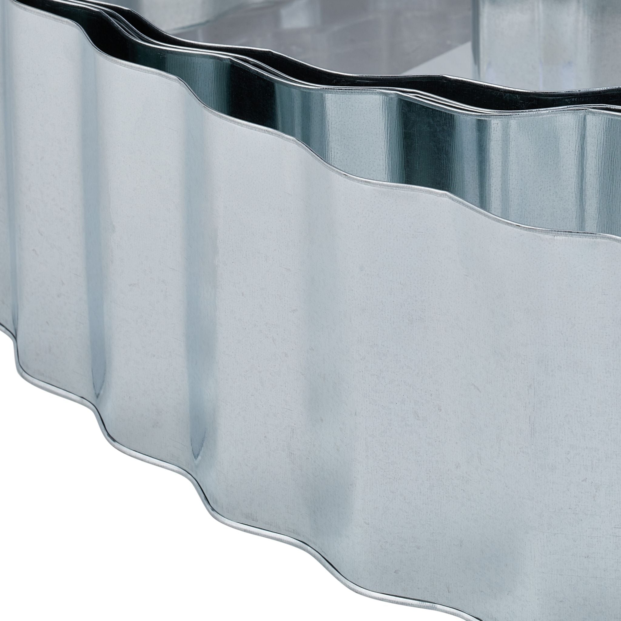 Rasenkante 6m Metall Silber von Relaxdays