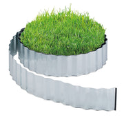 Rasenkante 15m Metall Silber von Relaxdays