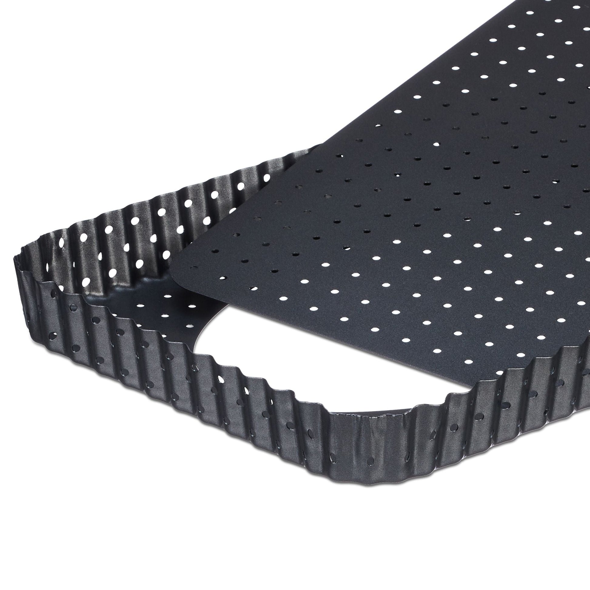 Tarteform 2er-Set mit Löchern Anthrazit von Relaxdays