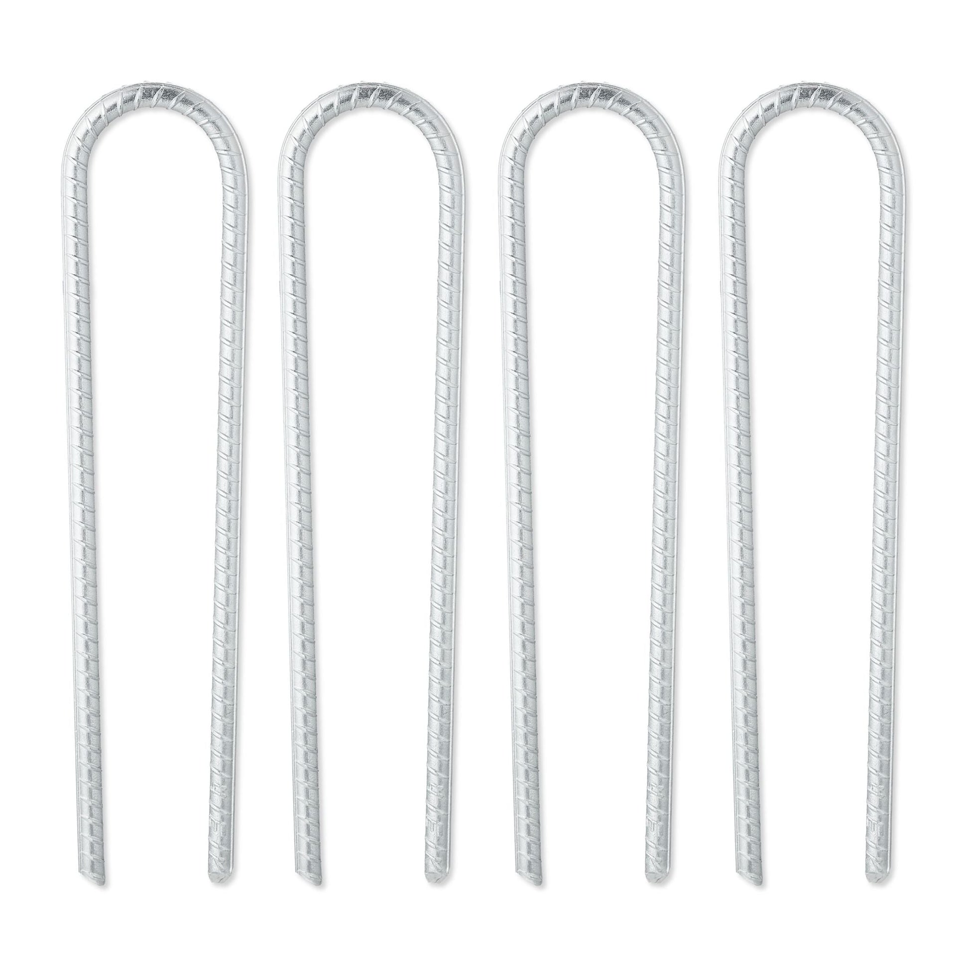 Bodenanker 4er-Set Silber von Relaxdays