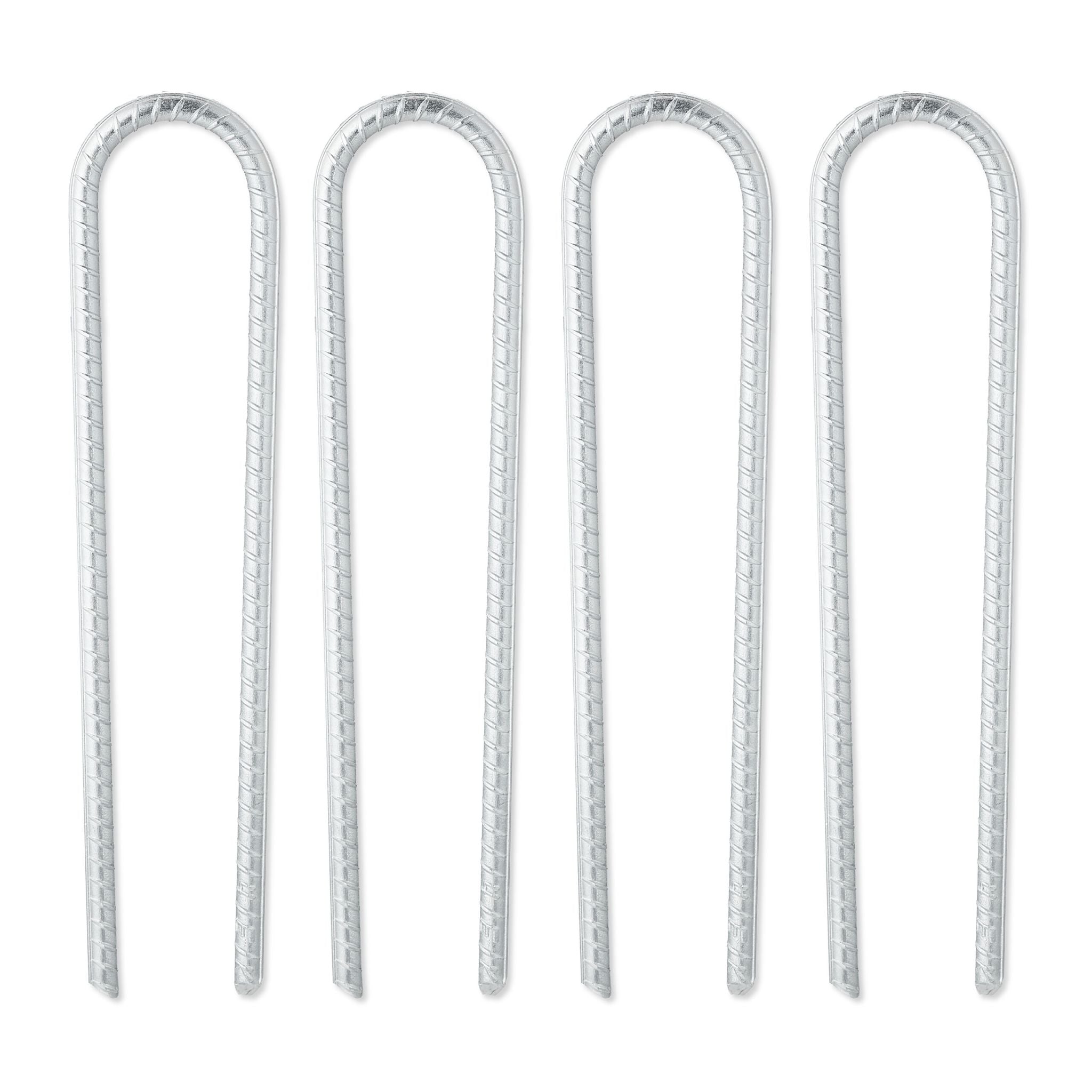 Bodenanker 4er-Set Silber von Relaxdays