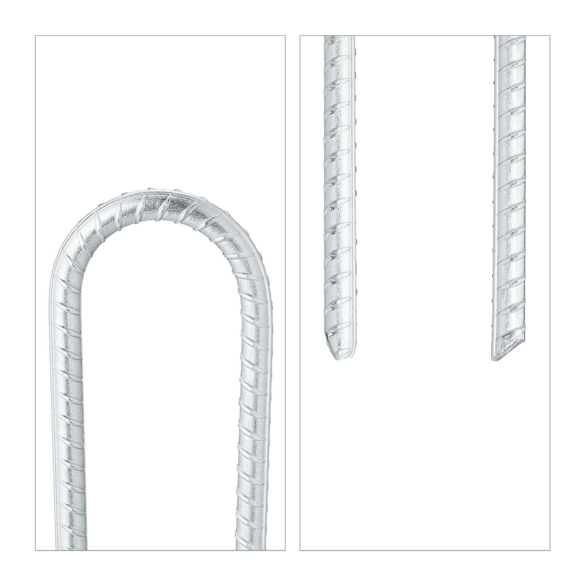 Bodenanker 4er-Set Silber von Relaxdays