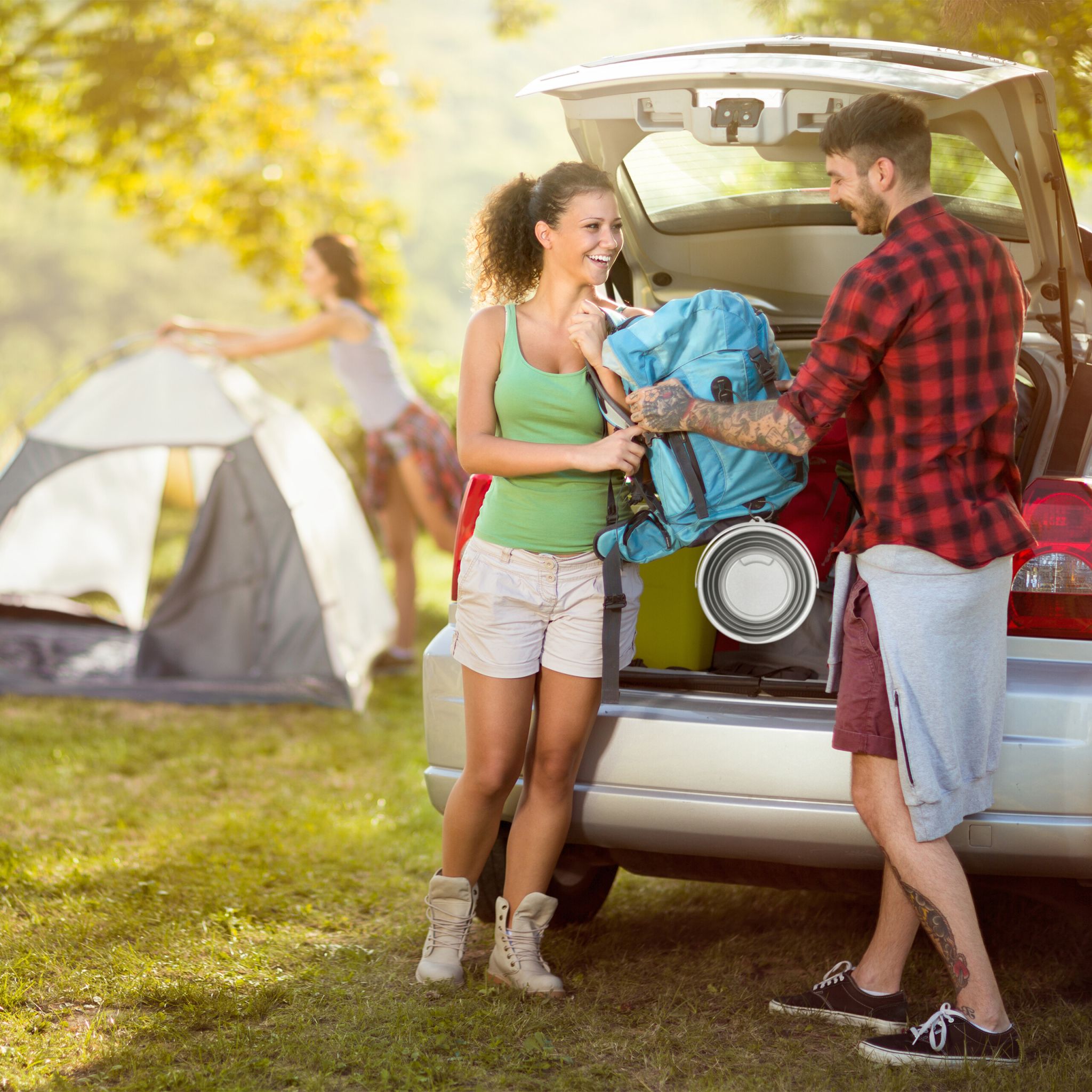 Eimer faltbar 10 Liter Weiss-Grau von Relaxdays