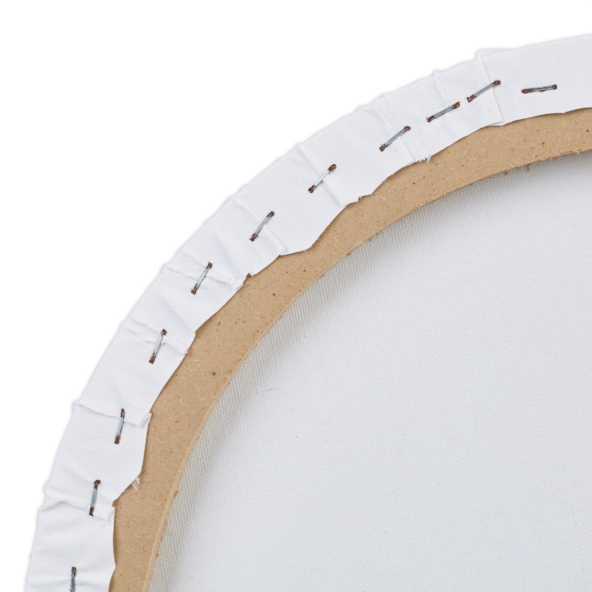 Leinwand rund 6er-Set Weiss von Relaxdays