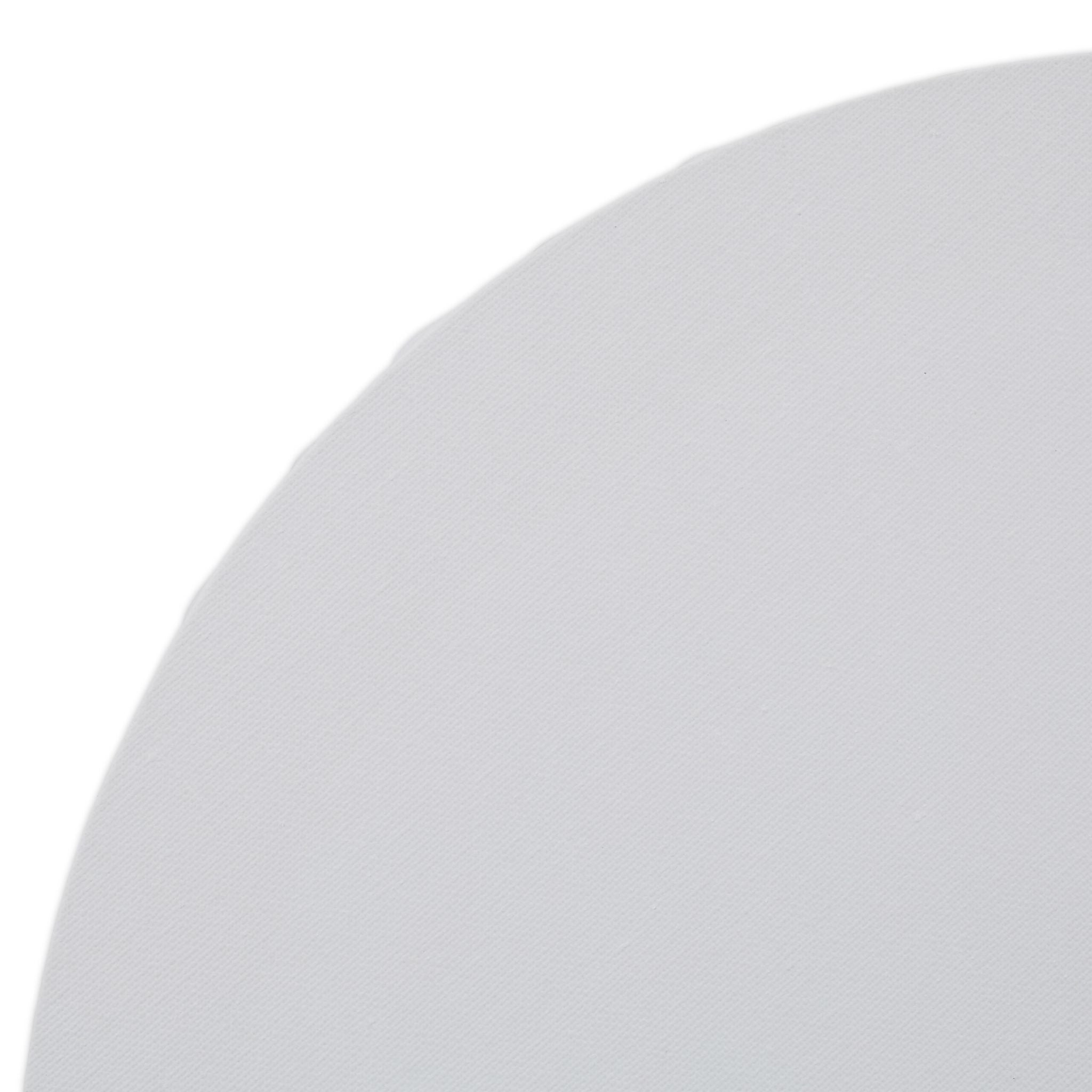 Leinwand rund 6er-Set Weiss von Relaxdays
