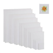 Leinwand quadratisch 16er-Set Weiss von Relaxdays