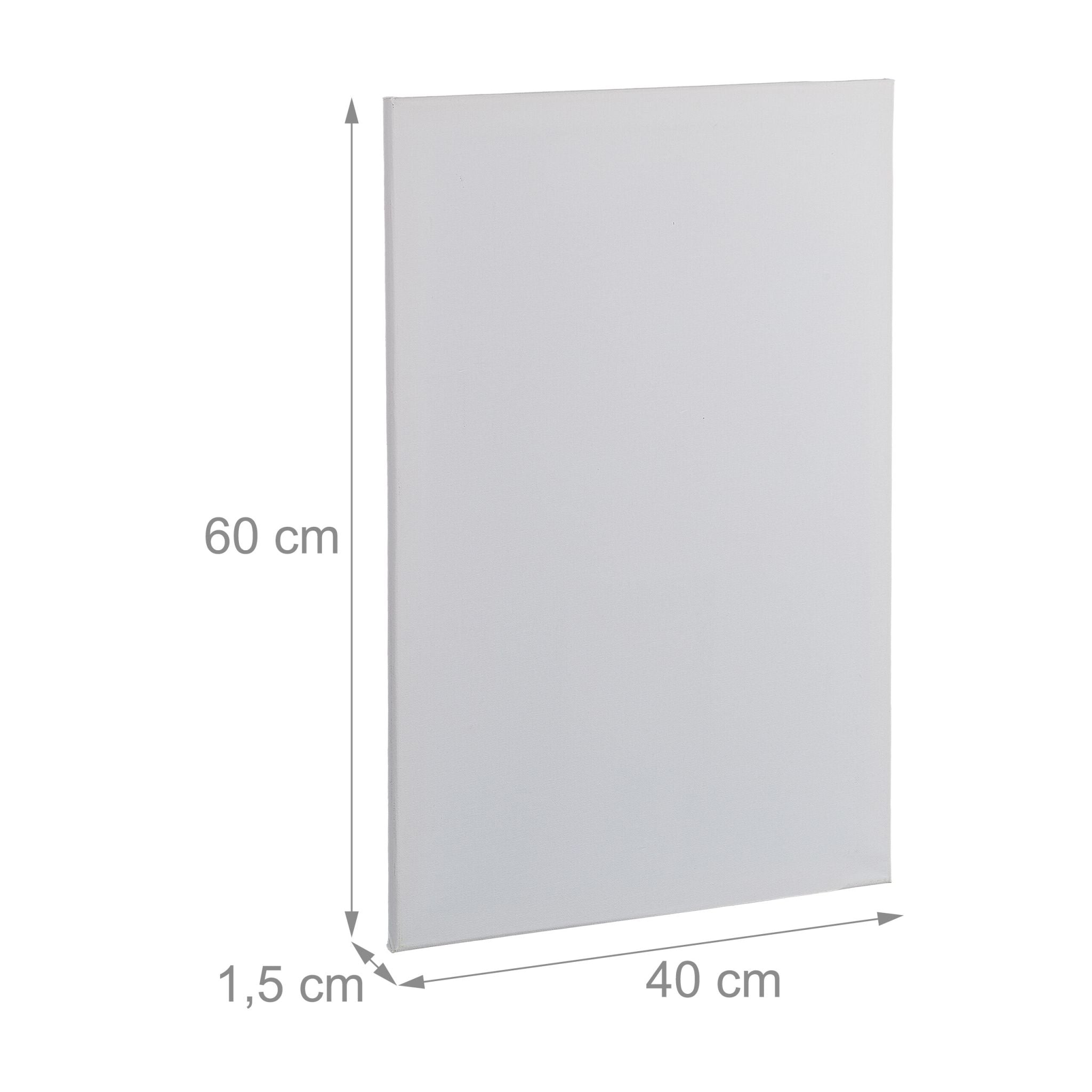 Leinwand 12er-Set Weiss von Relaxdays