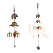 Windspiel 2er-Set mit Elefanten Gold-Rot-Schwarz von Relaxdays