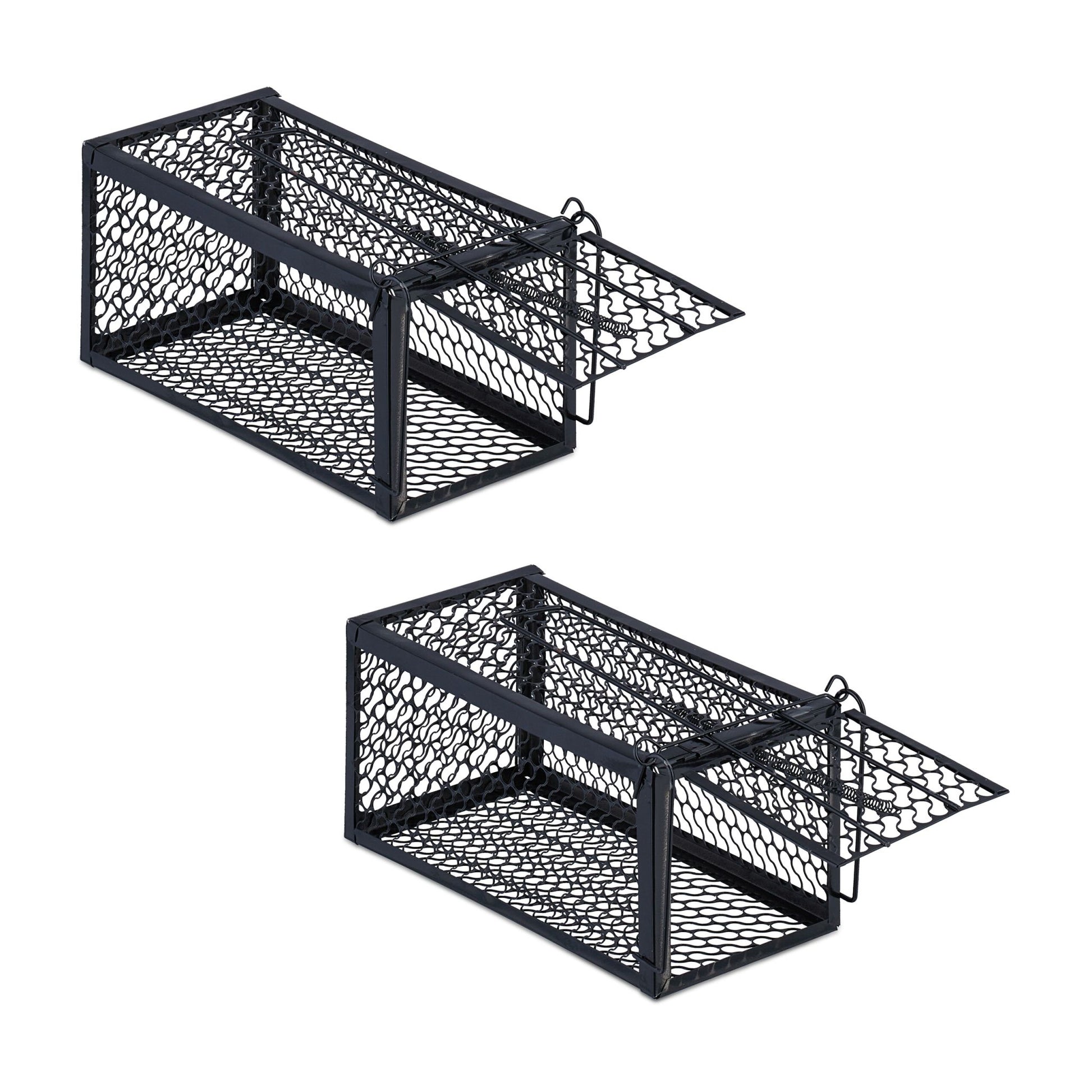 Lebendfalle Mäuse und Ratten 2er-Set Schwarz von Relaxdays