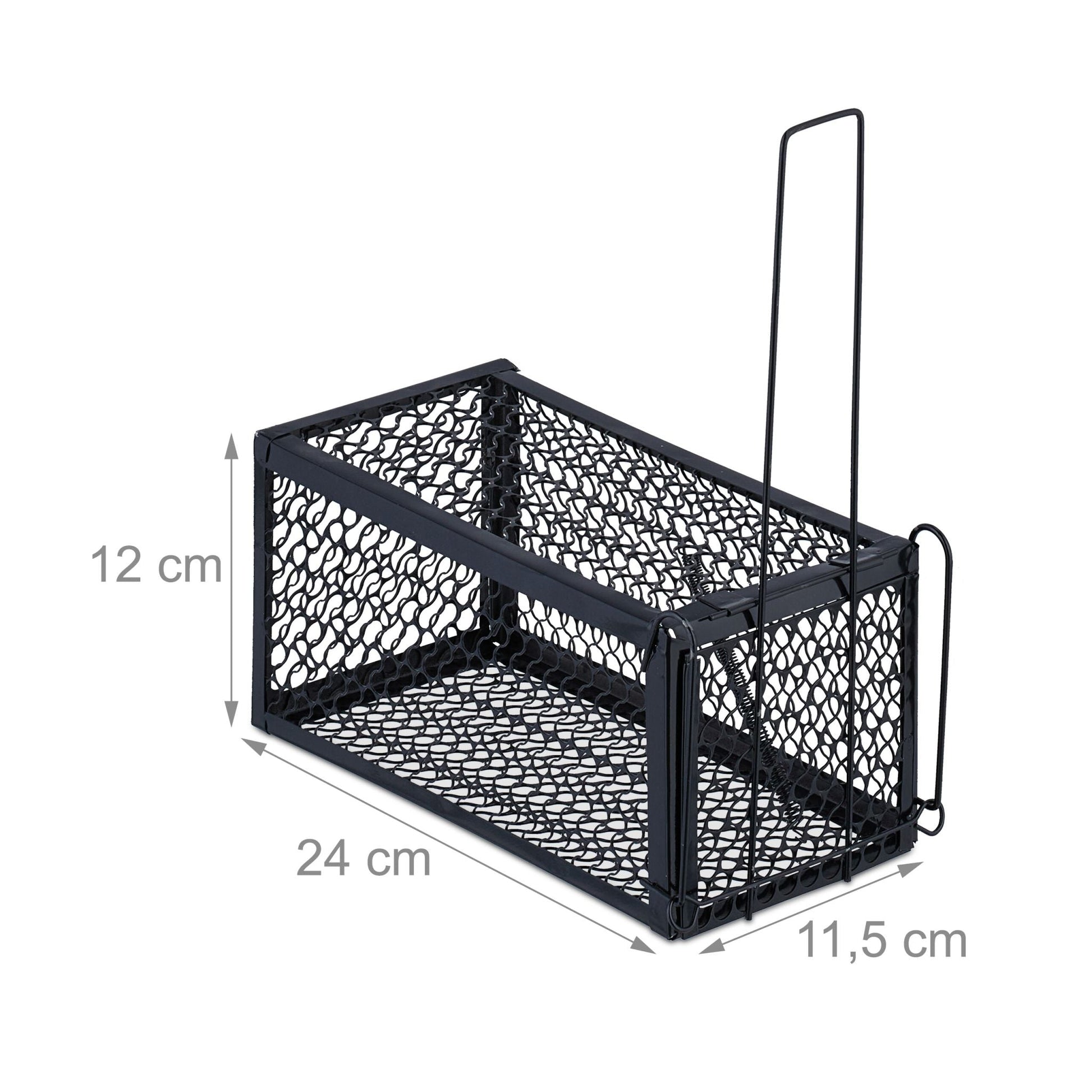 Lebendfalle Mäuse und Ratten 2er-Set Schwarz von Relaxdays