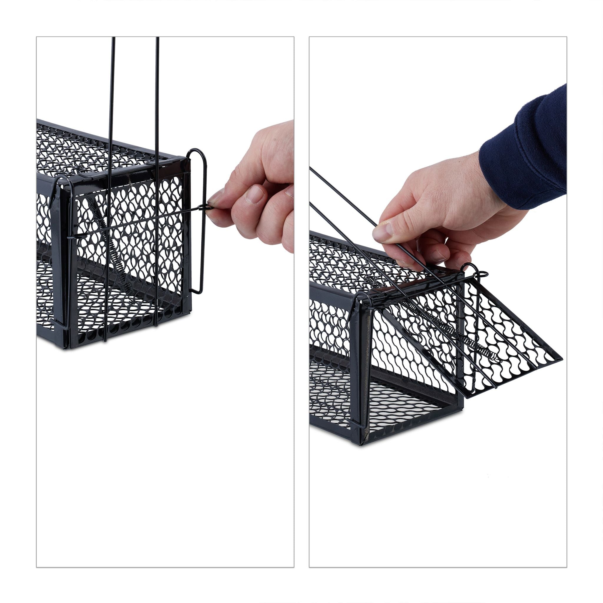 Lebendfalle Mäuse und Ratten 2er-Set Schwarz von Relaxdays