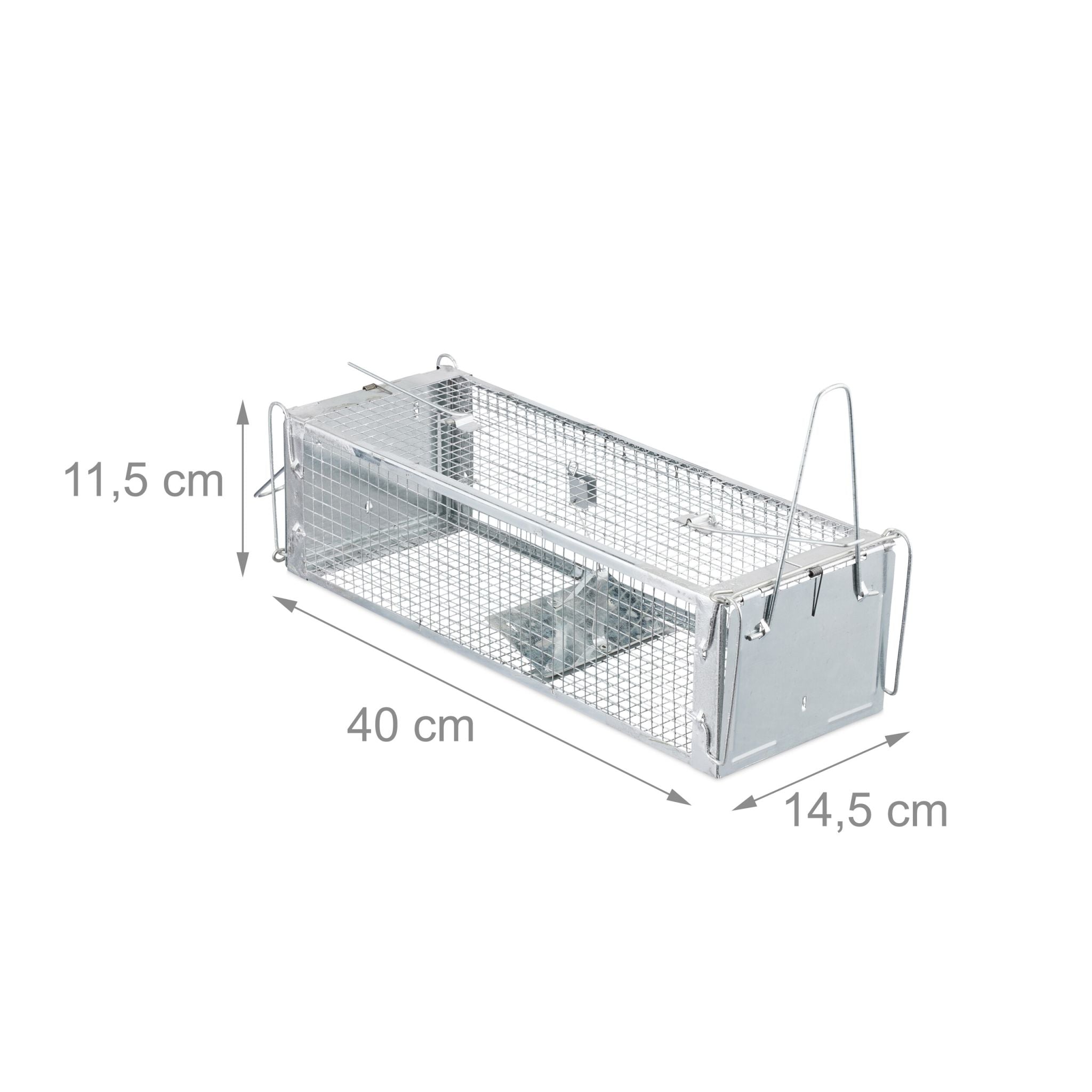 Lebendfalle für Mäuse und Ratten Silber von Relaxdays