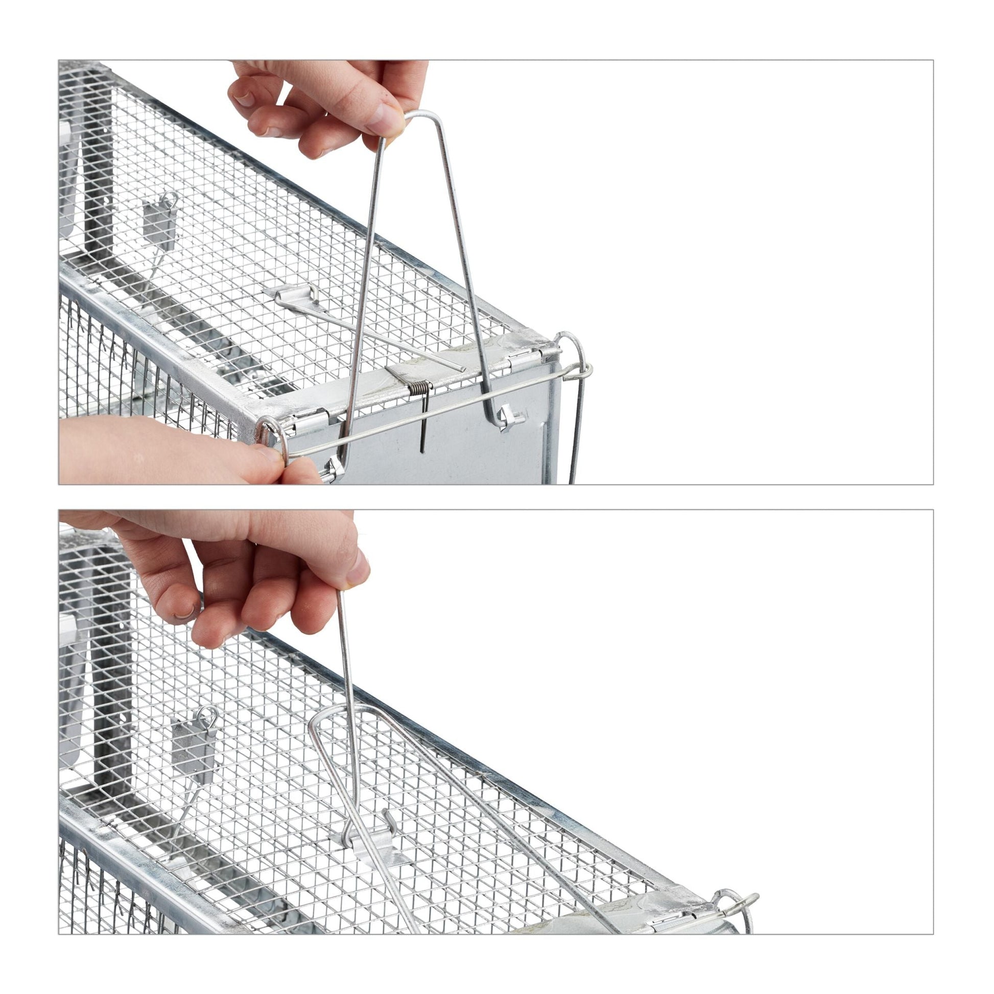 Lebendfalle für Mäuse und Ratten Silber von Relaxdays