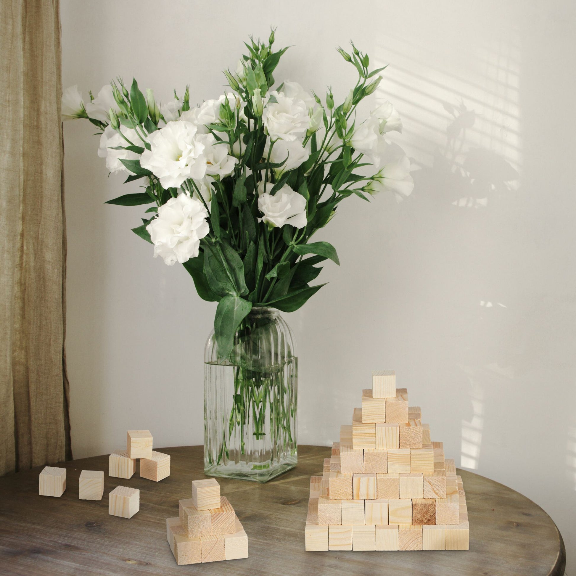Holzwürfel 2cm 160er-Set Hellbraun von Relaxdays