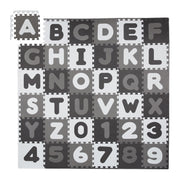 Puzzlematte ABC und Zahlen Anthrazit-Weiss-Grau von Relaxdays