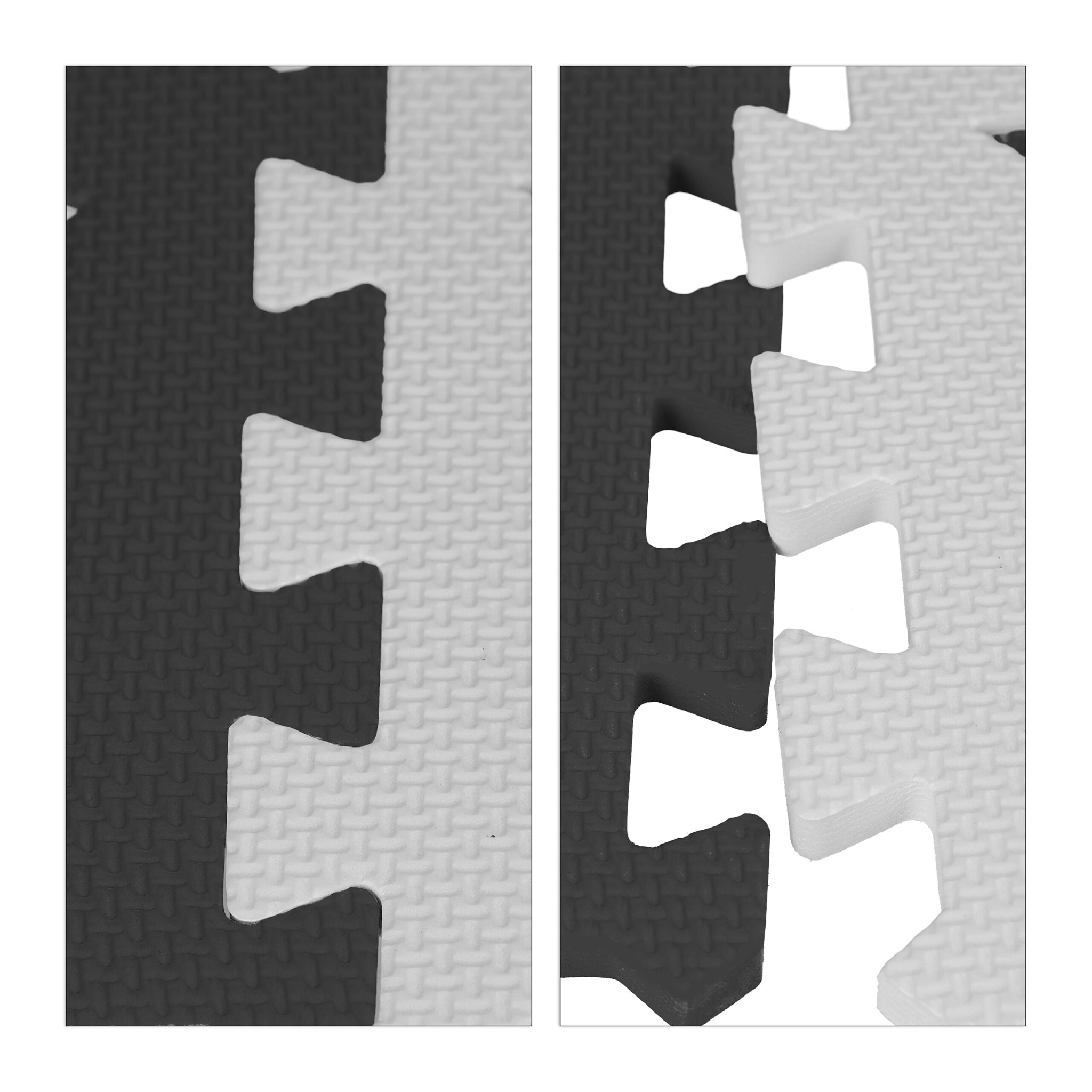 Puzzlematte ABC und Zahlen Anthrazit-Weiss-Grau von Relaxdays