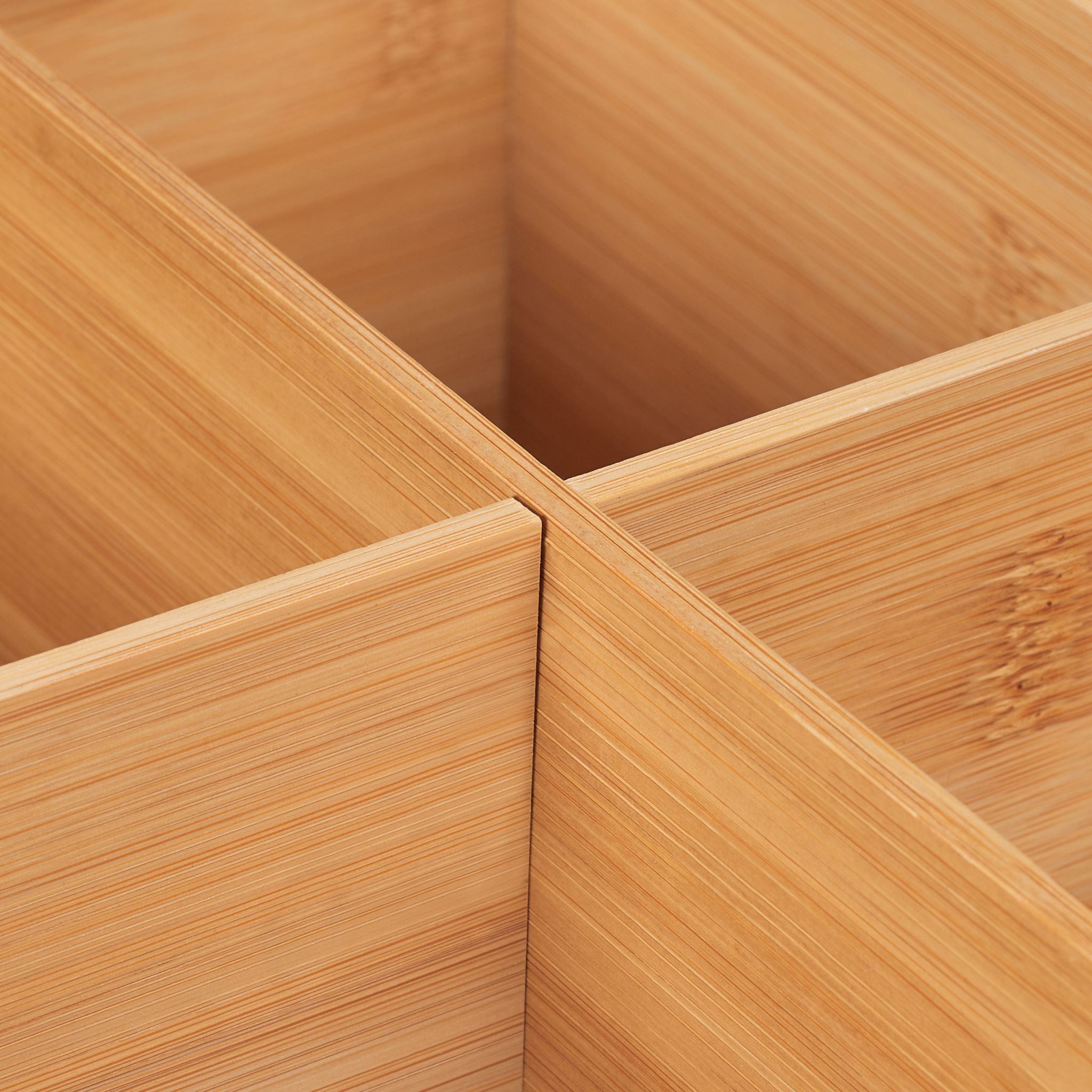 Aufbewahrungsbox 4 Fächer Hellbraun von Relaxdays