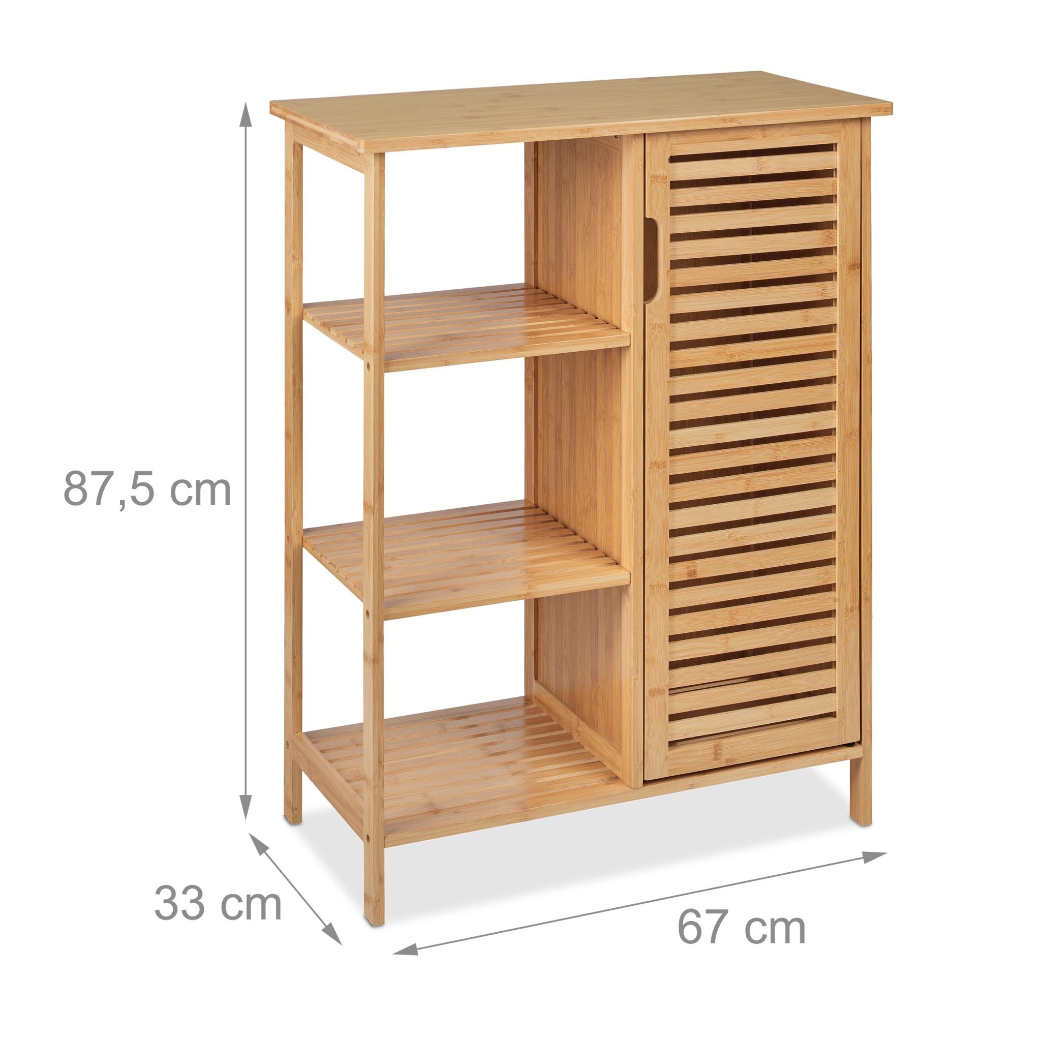 Badschrank Bambus Hellbraun von Relaxdays