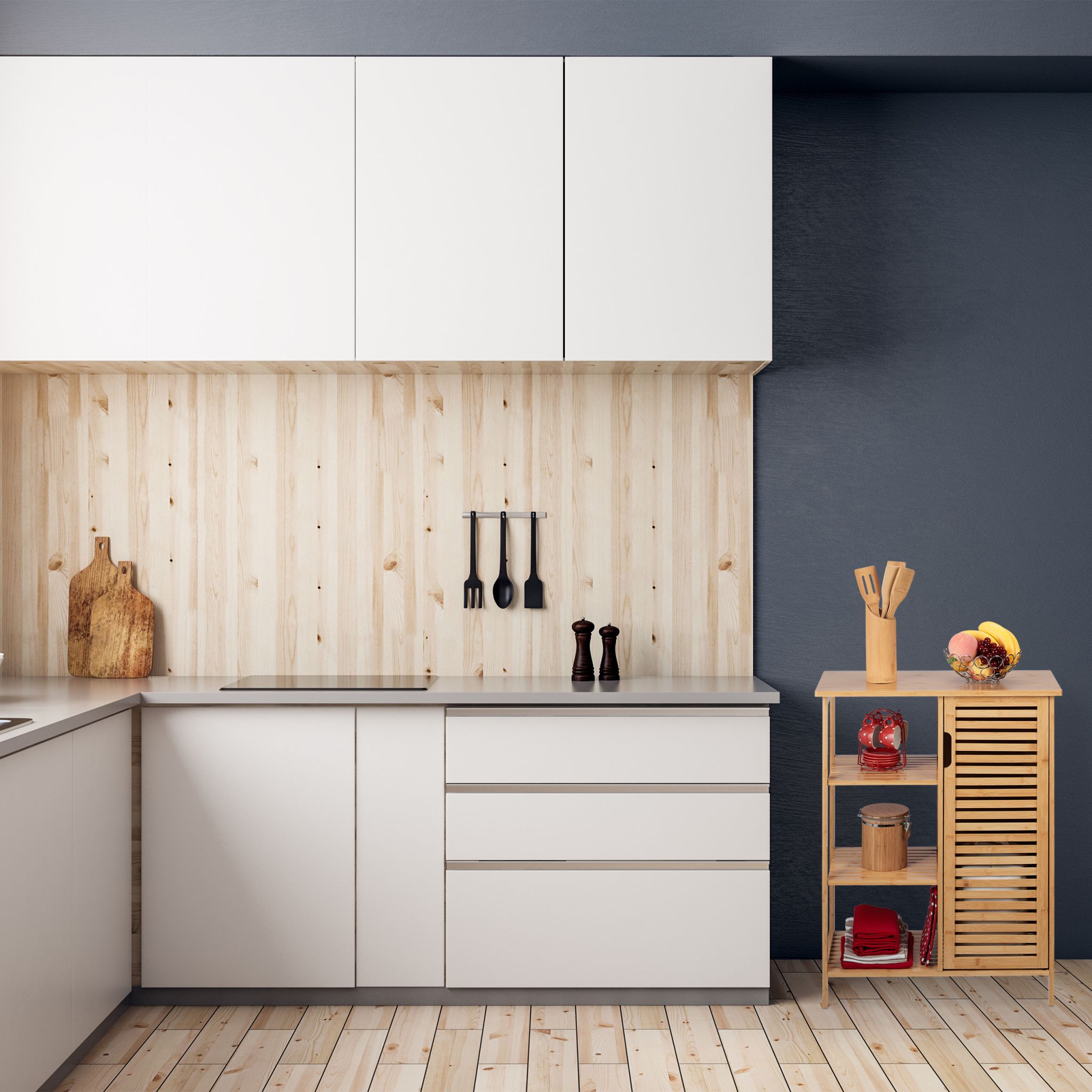 Badschrank Bambus Hellbraun von Relaxdays