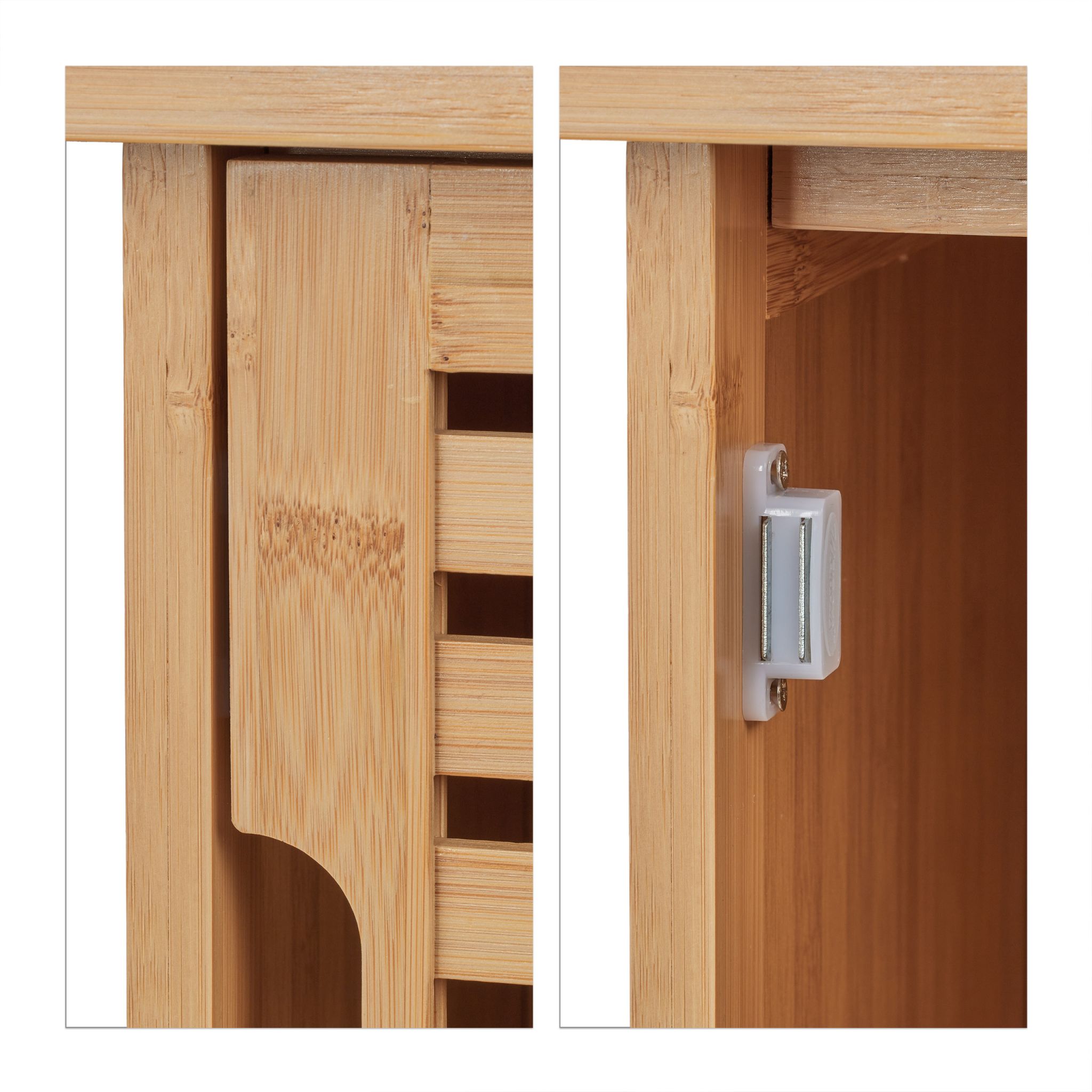Badschrank Bambus Hellbraun von Relaxdays