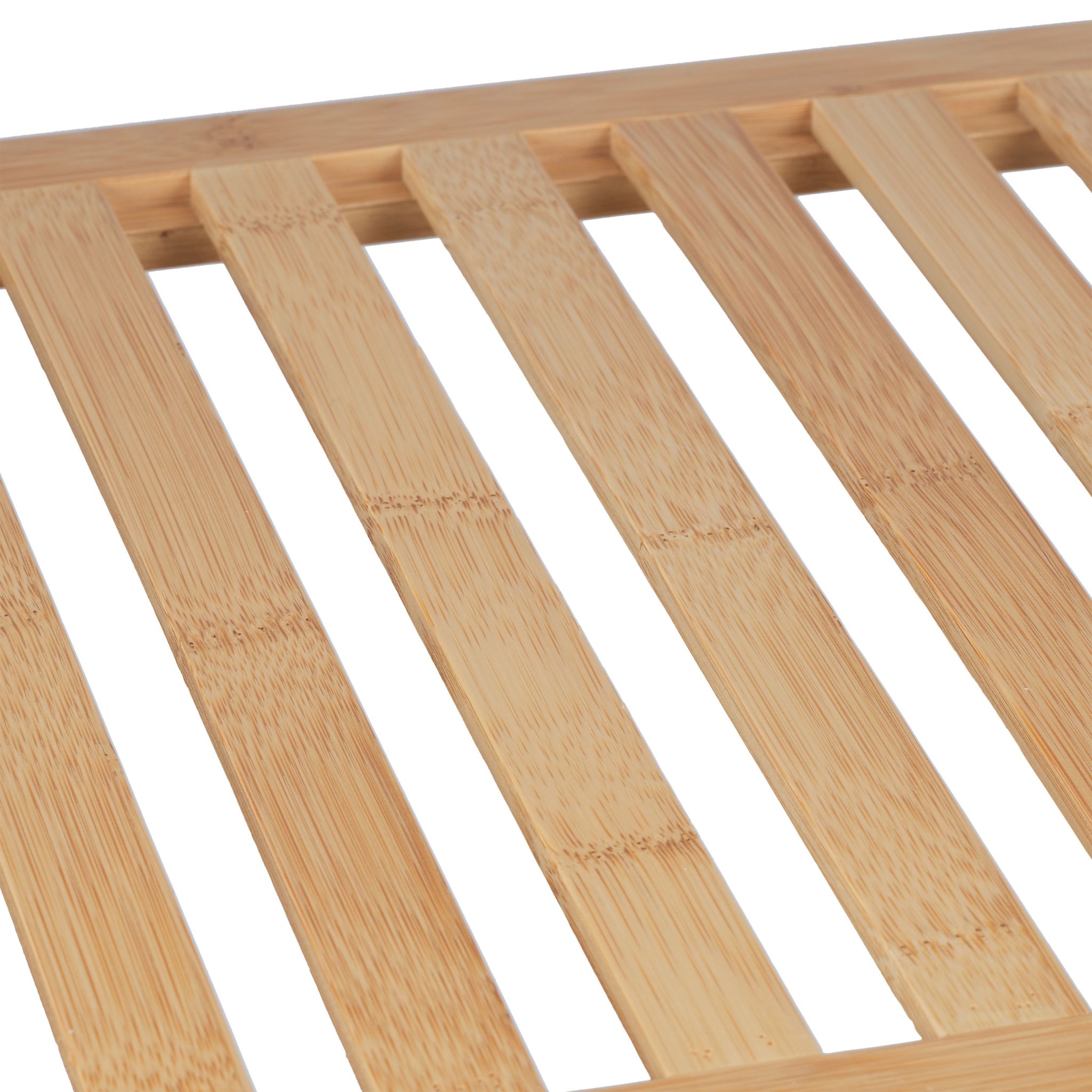 Schmaler Badschrank Bambus Hellbraun von Relaxdays