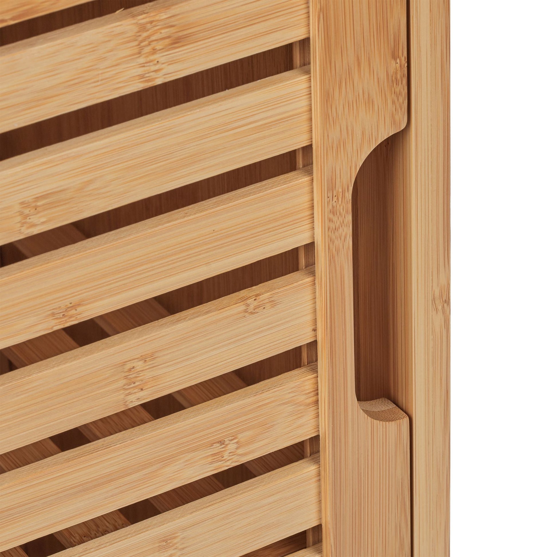Schmaler Badschrank Bambus Hellbraun von Relaxdays