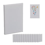 Leinwand 12 x 18cm 14er-Set Weiss von Relaxdays