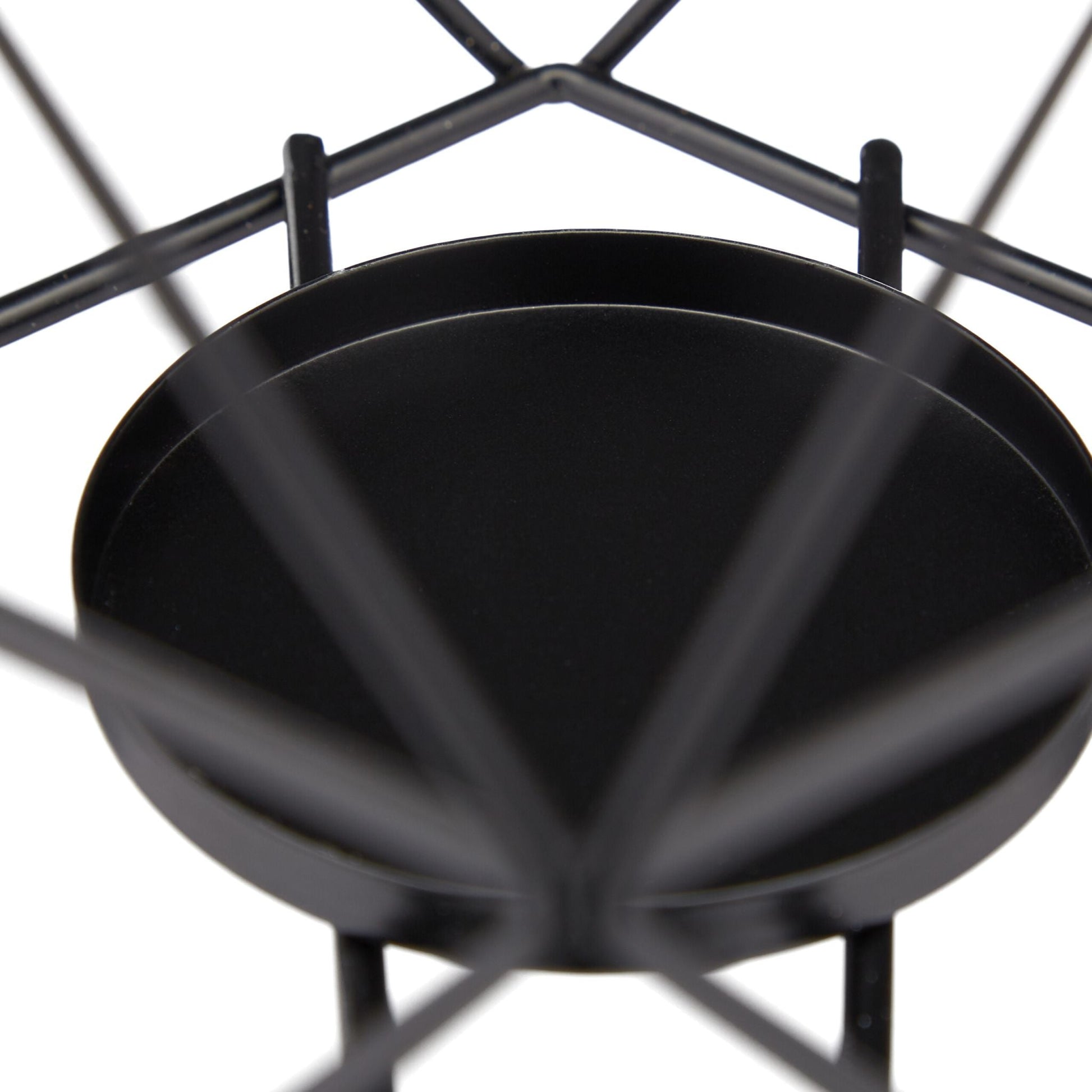 Geometrischer Teelichthalter 2er-Set Schwarz von Relaxdays