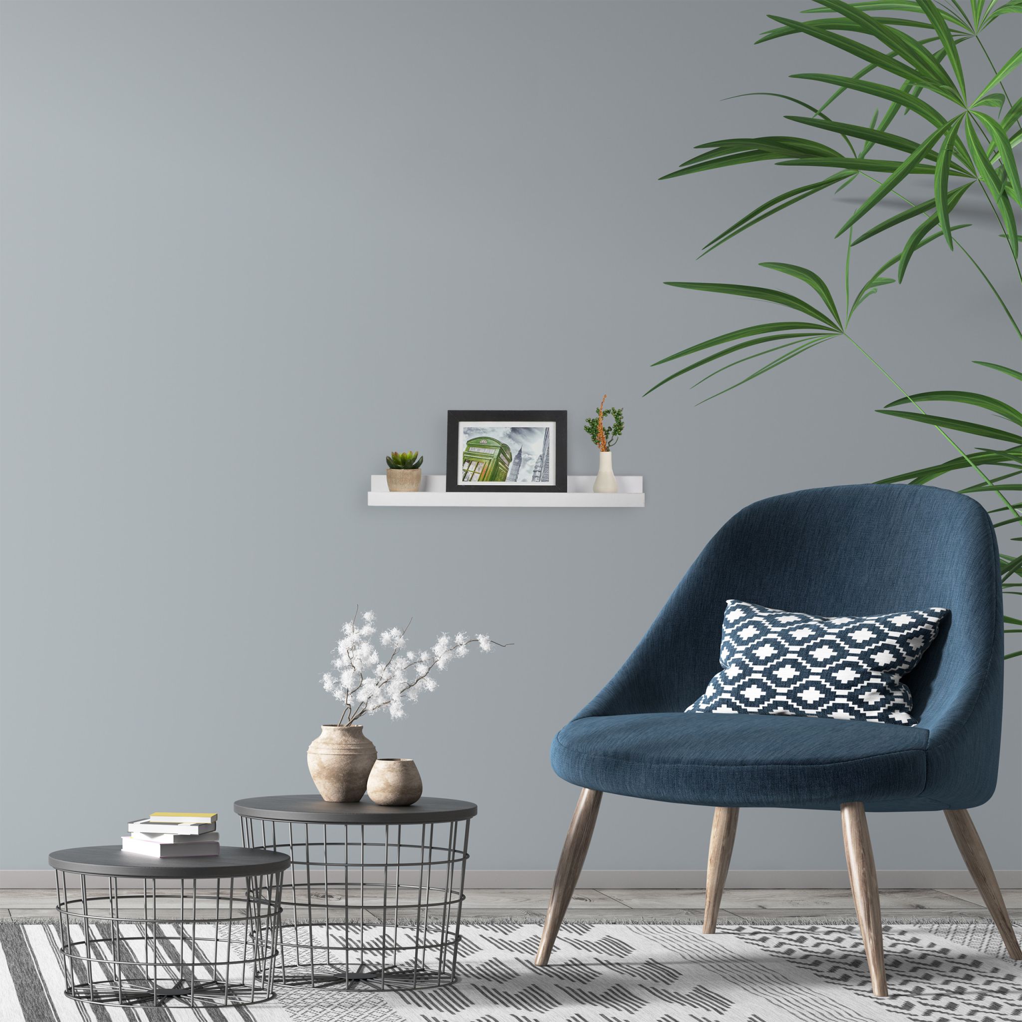 Bilderleiste für die Wand Weiss von Relaxdays