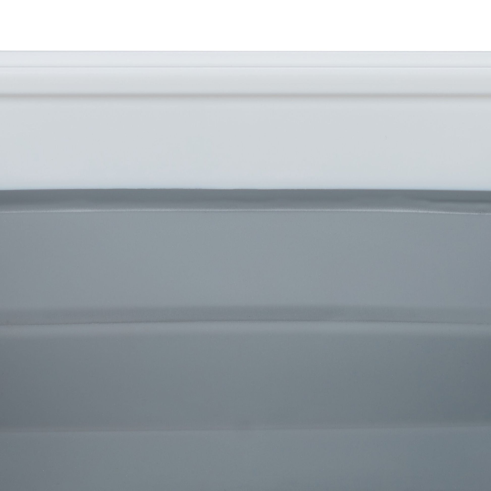 Faltkorb mit Henkel Weiss-Grau von Relaxdays