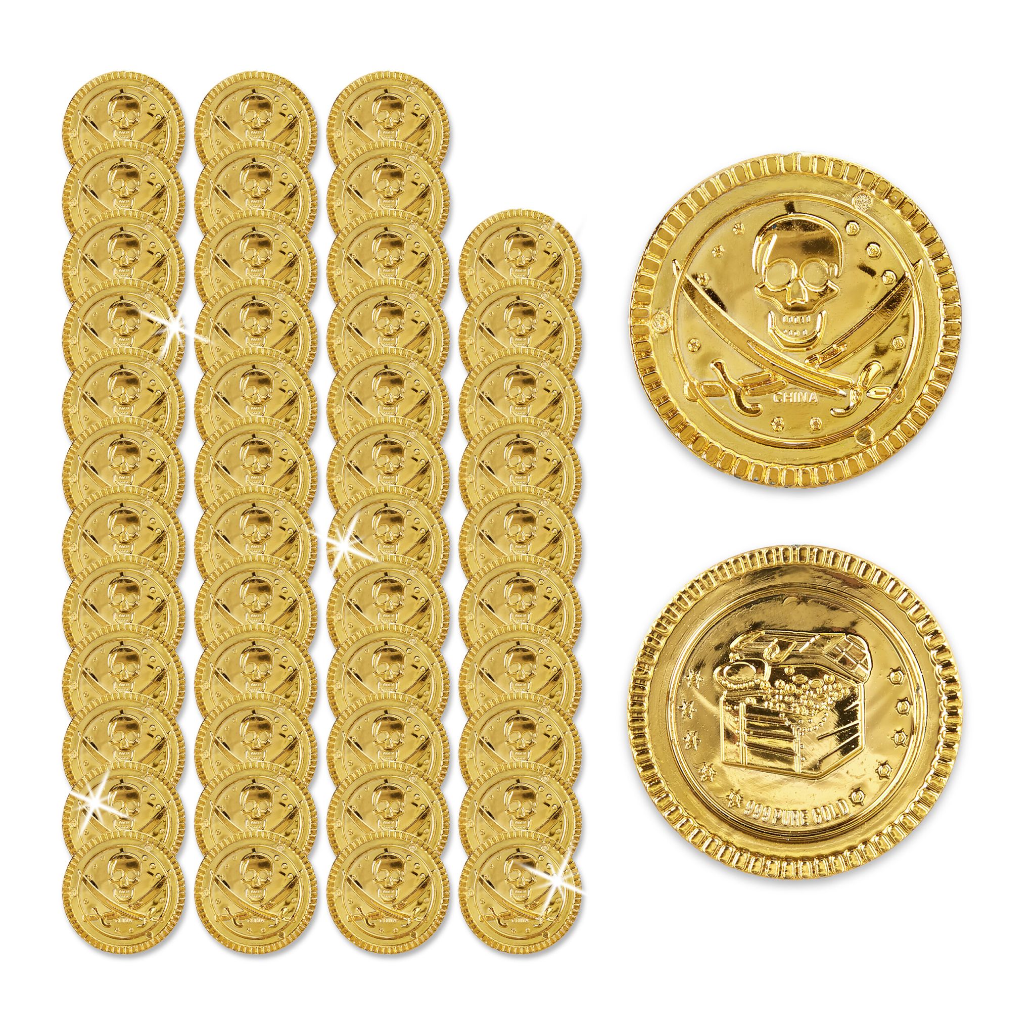 Goldmünzen 48er-Set Gold von Relaxdays