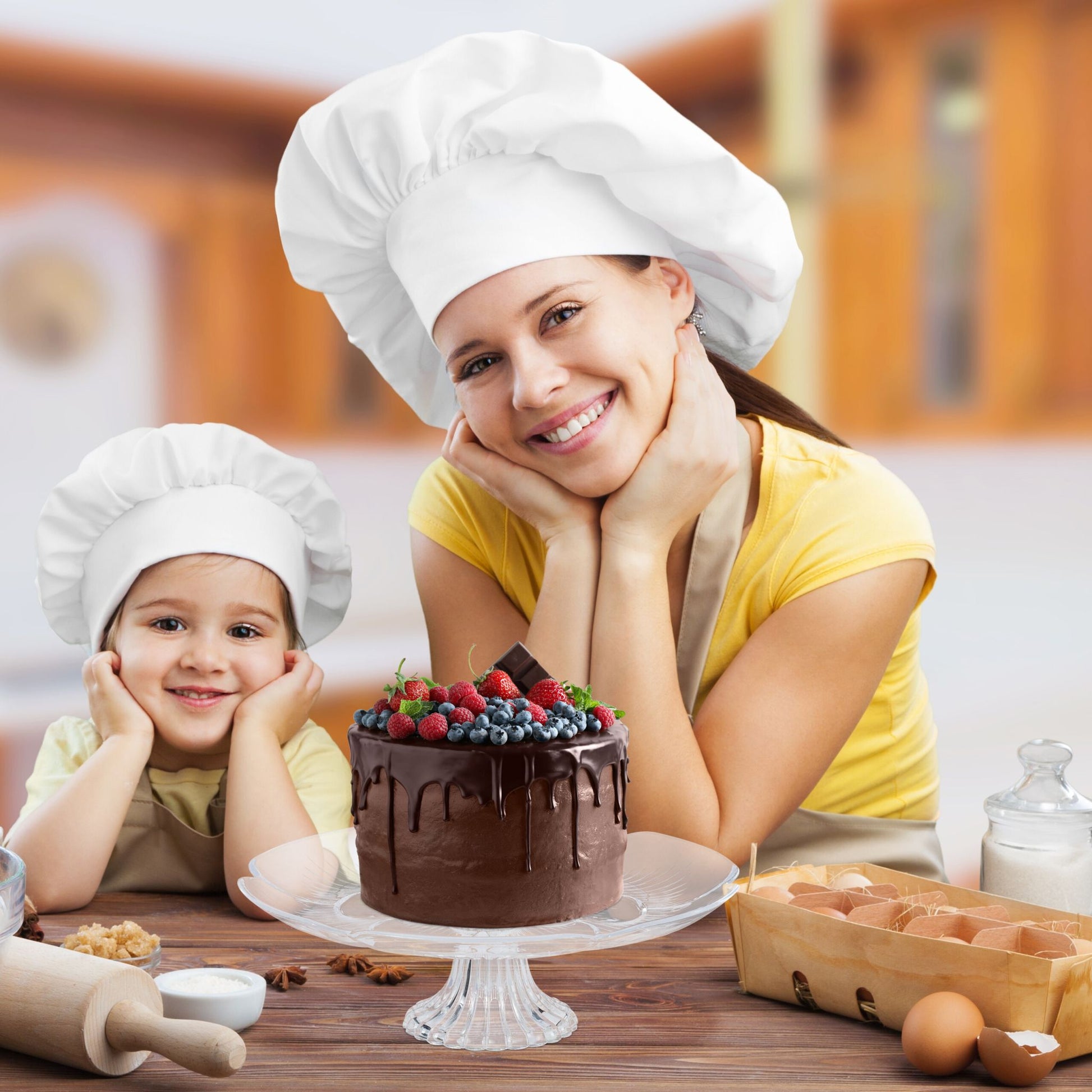 Tortenplatte mit Standfuss Transparent von Relaxdays