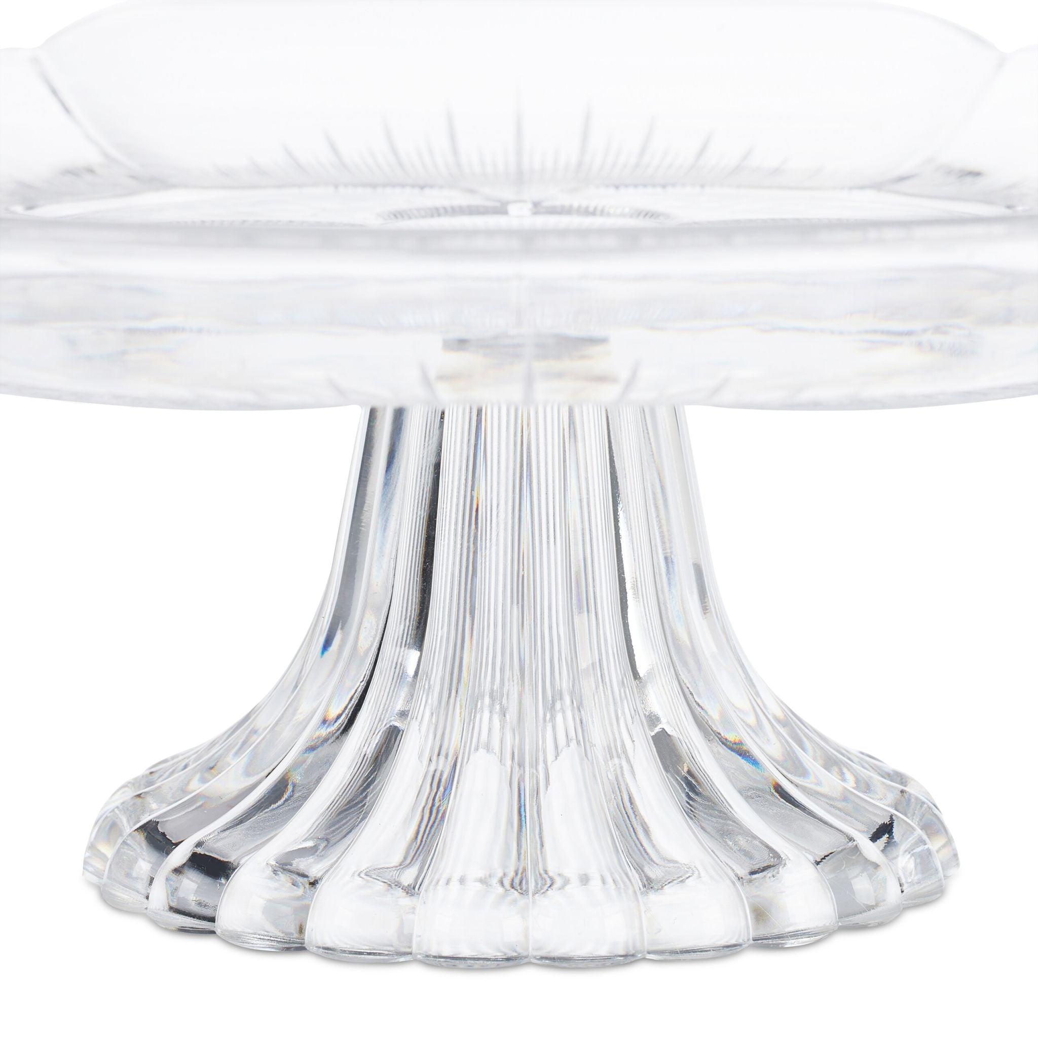 Tortenplatte mit Standfuss Transparent von Relaxdays