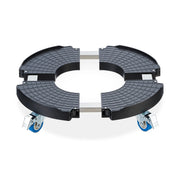 Ausziehbarer Pflanzenroller Anthrazit-Blau-Silber von Relaxdays