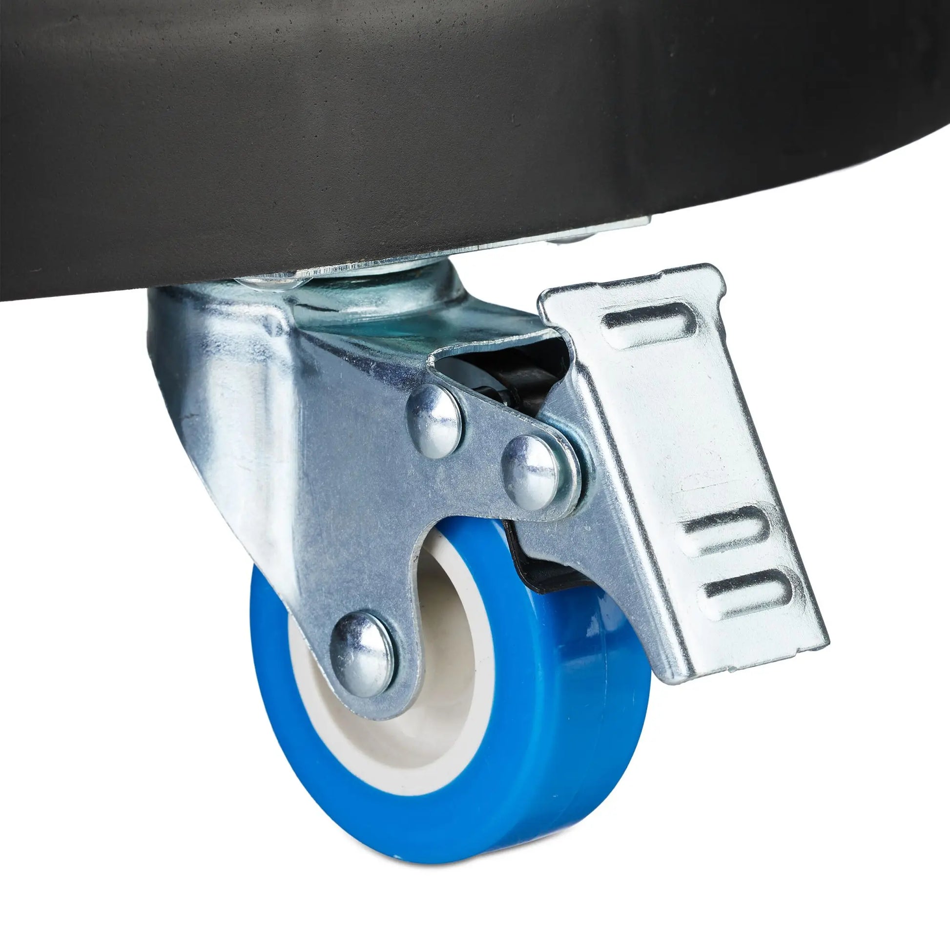 Ausziehbarer Pflanzenroller Anthrazit-Blau-Silber von Relaxdays