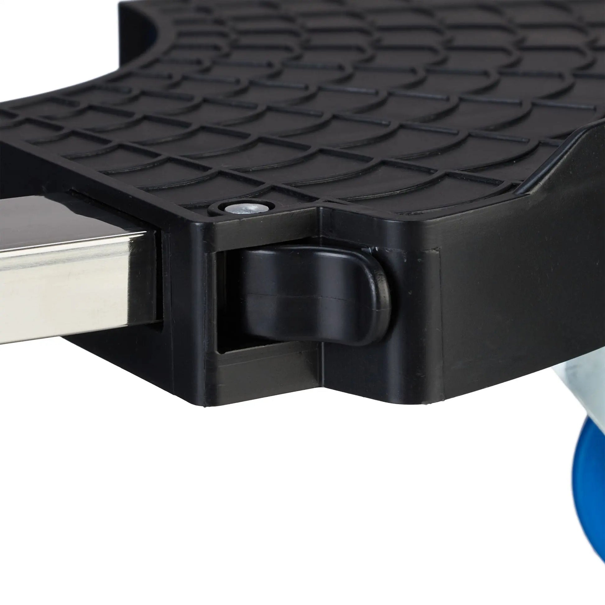 Ausziehbarer Pflanzenroller Anthrazit-Blau-Silber von Relaxdays
