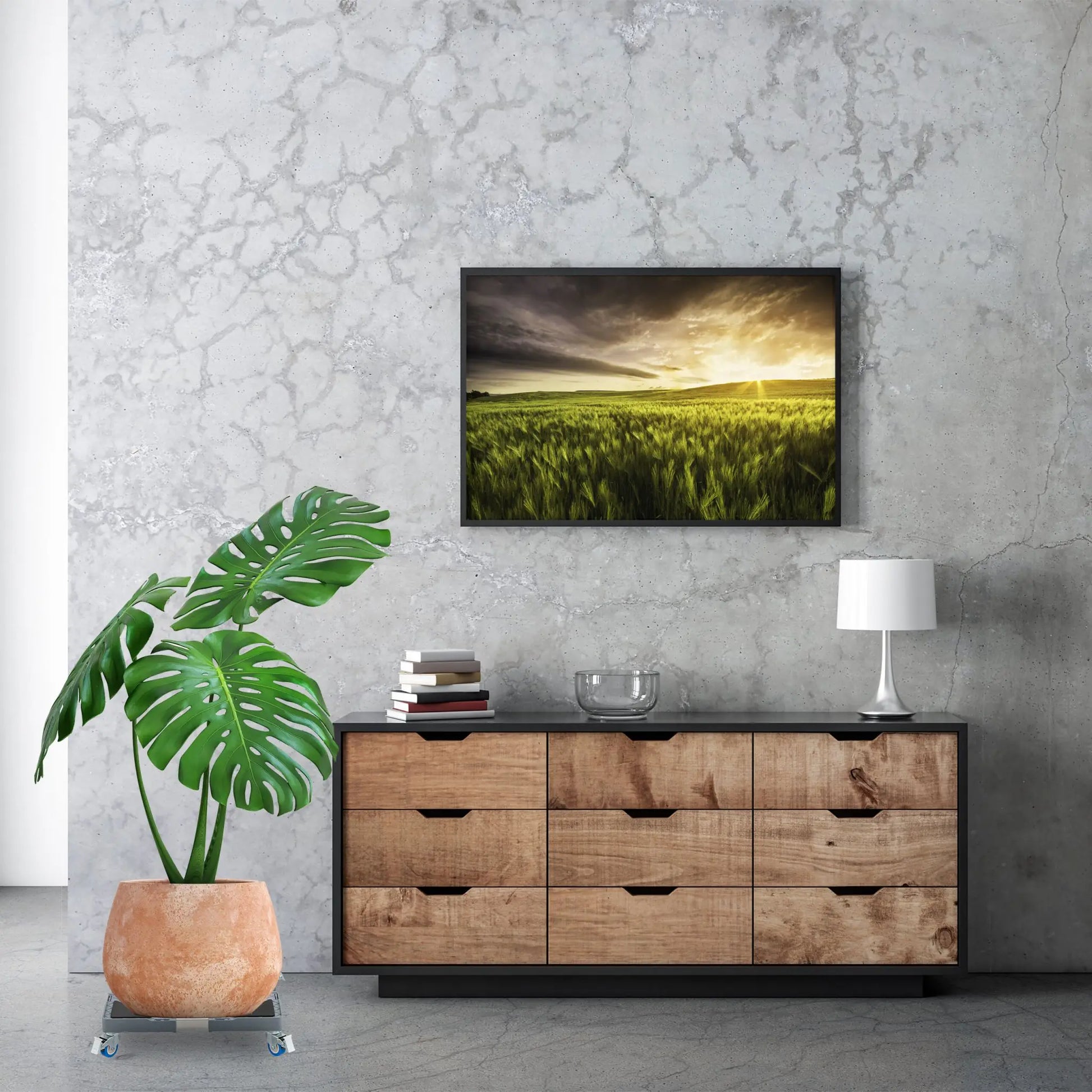 Ausziehbarer Pflanzenroller eckig Silber-Grau von Relaxdays